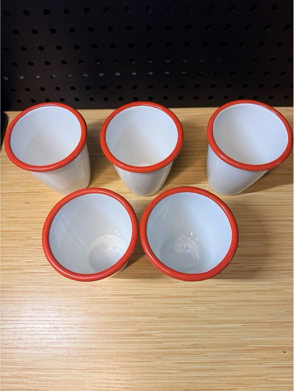 Hearth & Hand Magnolia Porcelain Enamelware Tumblers 6 Cups Camping Glamping